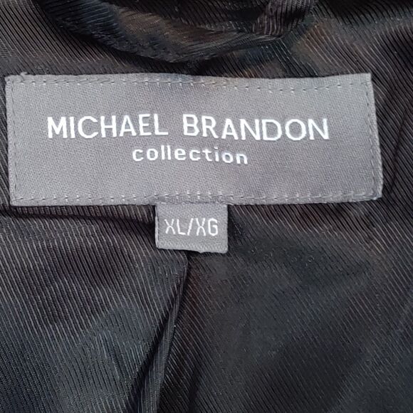 Michael Brandon Men's XLarge Jacket Black Racing Motorcycle Style Bomber Quilted - Picture 6 of 16